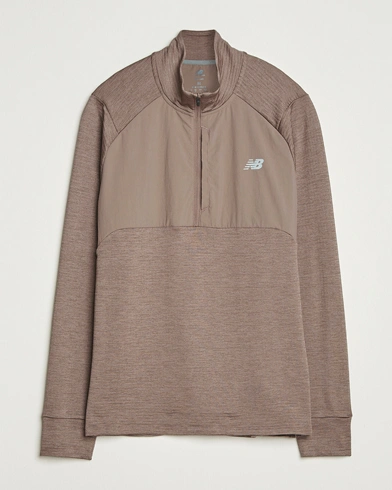 Heren | New Balance Running | New Balance Running Heat Grid Half Zip Earth Shadow Heather