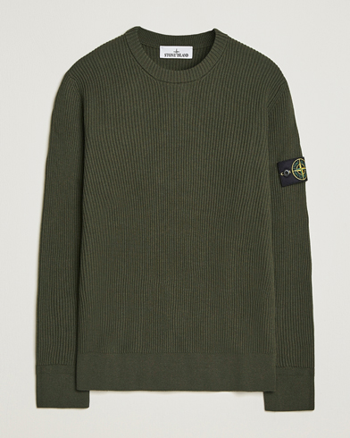 Heren | Stone Island | Stone Island Full Rib Crewneck Military Green