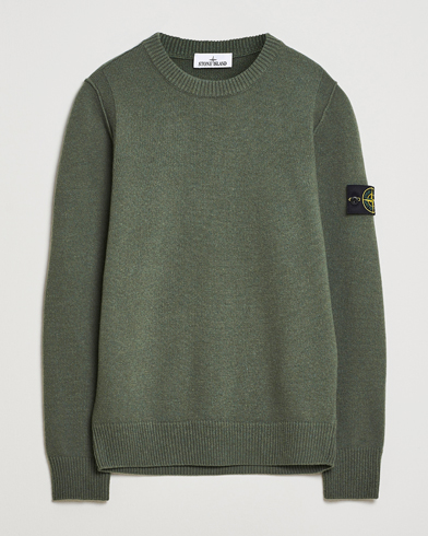 Heren | Stone Island | Stone Island Knitted Lambswool Crew Neck Military Green
