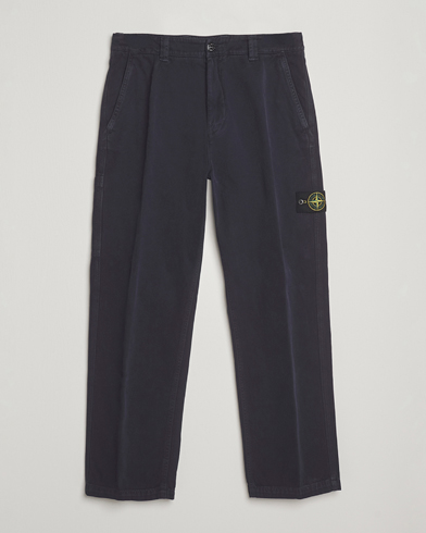 Heren | Stone Island | Stone Island Panama Cotton Old Effect Trousers Ink