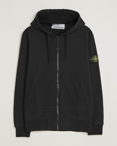 Heren | Stone Island | Stone Island Garment Dyed Fleece Full-Zip Hood Black