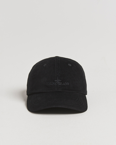 Heren | Stone Island | Stone Island Micro Cord Cotton Cap Black