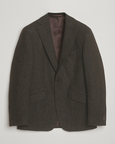 Heren | Walker Slater | Walker Slater Edward Shetland Wool Donegal Blazer Dark Brown