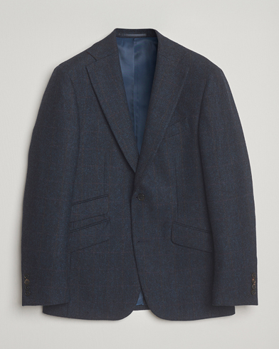 Heren | Walker Slater | Walker Slater Edward Lambswool Windowpane Blazer Navy