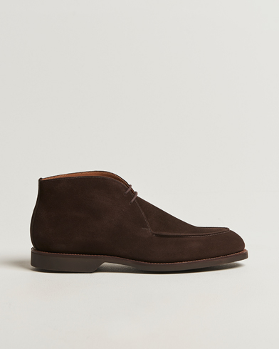 Heren | Crockett & Jones | Crockett & Jones Bibury Chukka Boot Dark Brown Suede