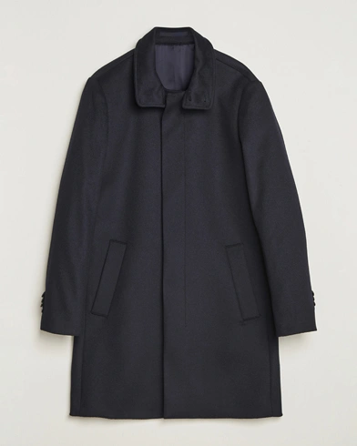 Heren | Tiger of Sweden | Tiger of Sweden Aleric Wool/Cashmere Stand Up Coat Light Ink