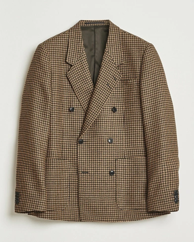 Heren | Tiger of Sweden | Tiger of Sweden Jeen Swedish Wool Dogtooth Blazer Brown Olive