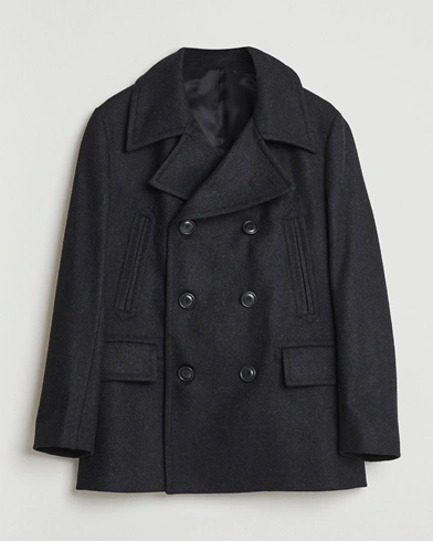 Heren | Tiger of Sweden | Tiger of Sweden Mahler Wool/Cashmere Peacoat Charcoal