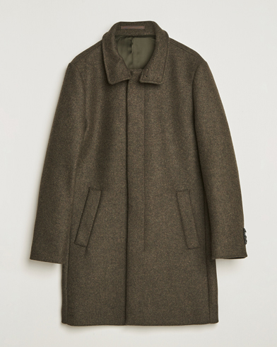 Heren | Tiger of Sweden | Tiger of Sweden Aleric Wool Stand Up Coat Olive Extreme