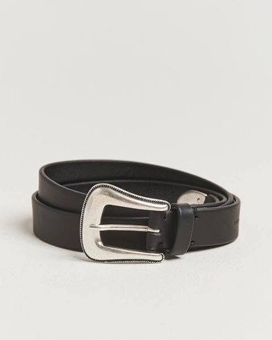Heren | Tiger of Sweden | Tiger of Sweden Ecus Western Leather Belt Black