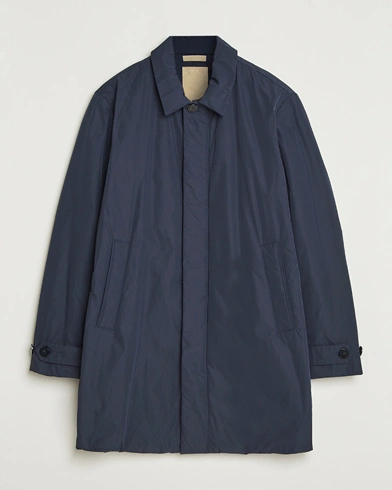 Heren | Woolrich | Woolrich Peached Primaloft Padded Carcoat Melton Blue