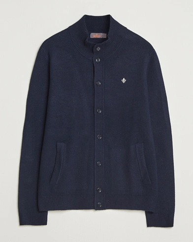 Heren | Morris | Morris Hertford Button Cardigan Navy