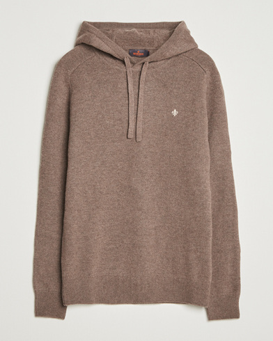 Heren | Morris | Morris Hertford Lambswool Hoodie Brown