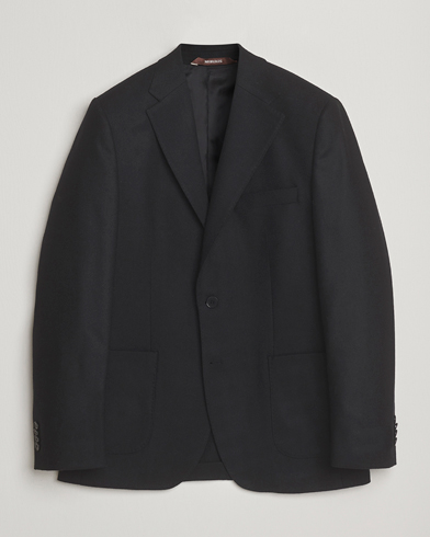 Heren | Morris | Morris Flannel Wool Blazer Black