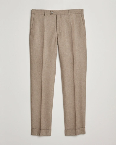 Heren | Morris | Morris Jack Flannel Trousers Khaki