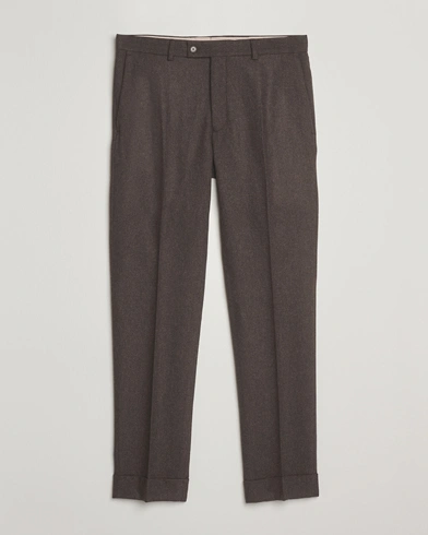 Heren | Morris | Morris Jack Flannel Trousers Brown