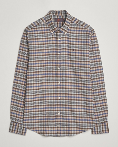 Heren | Morris | Morris Flannel Check Shirt Brown