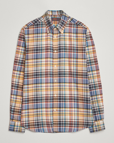Heren | Morris | Morris Happy Tartan Check Shirt Yellow