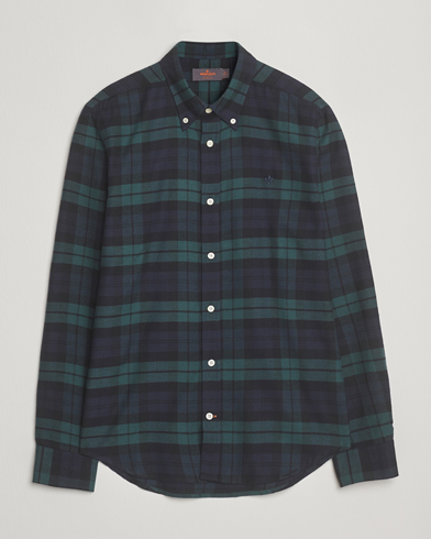 Heren | Morris | Morris Soft Twill Tartan Shirt Navy