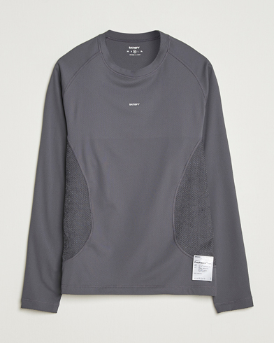 Heren | Satisfy | Satisfy FuzzFleece Octa Long Sleeve T-Shirt Phantom