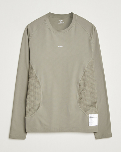 Heren | Satisfy | Satisfy FuzzFleece Octa Long Sleeve T-Shirt Vetiver