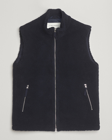 Heren | A Day's March | A Day's March Ajo Pile Vest Navy