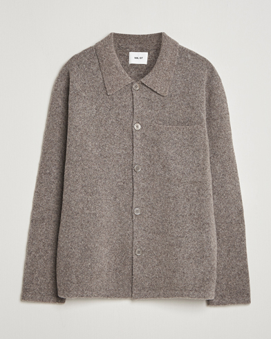 NN07 Jonas Wool Cardigan Mable Husk – Grijs