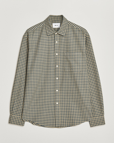 NN07 Deon Flannel Checked Shirt Coral – Meerkleurig