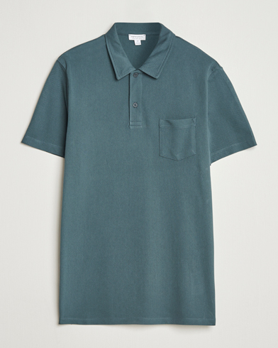 Sunspel Riviera Polo Shirt Dark Petrol – Groen