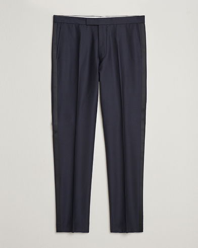 Heren | Oscar Jacobson | Oscar Jacobson Denz Wool Tuxedo Trousers Navy