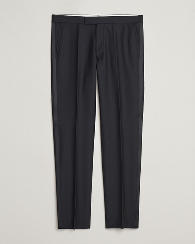Heren | Oscar Jacobson | Oscar Jacobson Denz Wool Tuxedo Trousers Black