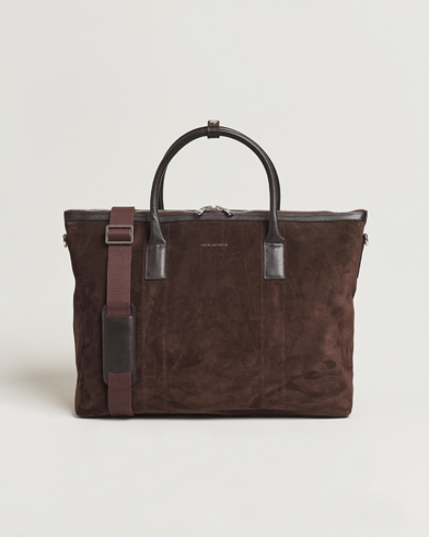Heren | Oscar Jacobson | Oscar Jacobson Weekend Bag Soft Leather Chocolate Brown