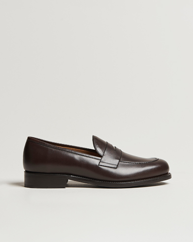 Heren | Oscar Jacobson | Oscar Jacobson Penny Loafers Dark Mud Brown