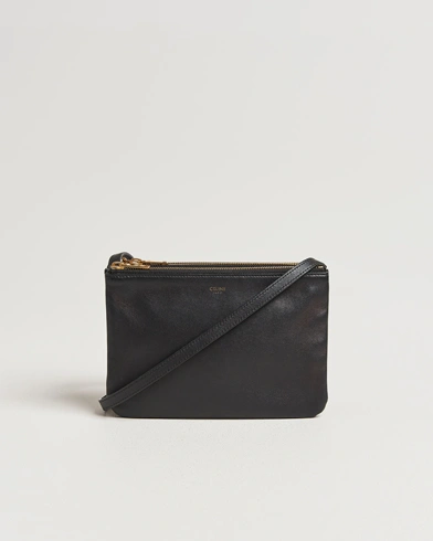 Celine Pre-Owned Trio Bag Small Leather Black – Zwart