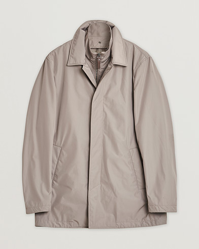 Heren | Pre-owned | Canali Rain Protection Car Coat Sand 48