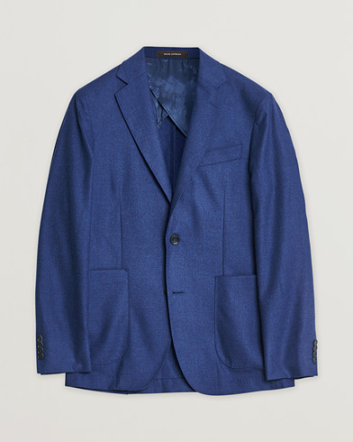 Heren | Pre-owned | Oscar Jacobson Einar Cashmere Flannel Blazer Blue 44