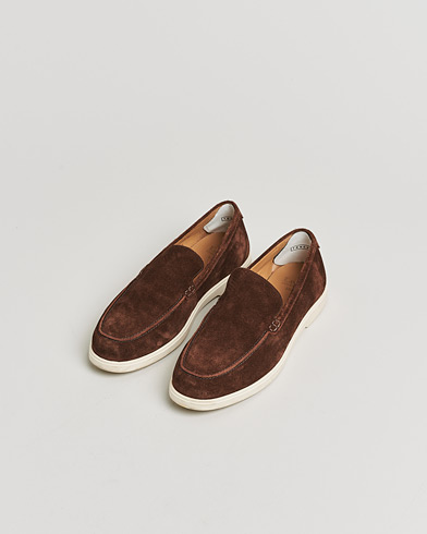 Heren | Pre-owned | Loake 1880 Tuscany Suede Loafer Chocolate