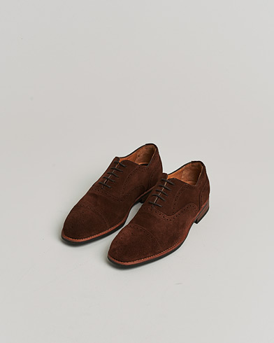 Heren | Pre-owned | Myrqvist Strömsö Oxford Brogue Brown Suede UK7 - EU41