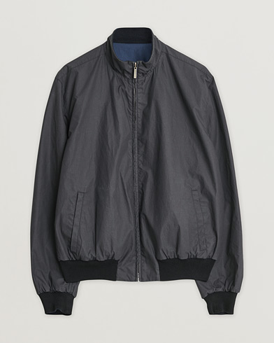Heren | Pre-owned | Ermenegildo Zegna Reversible Harrington Jacket Black/Blue L