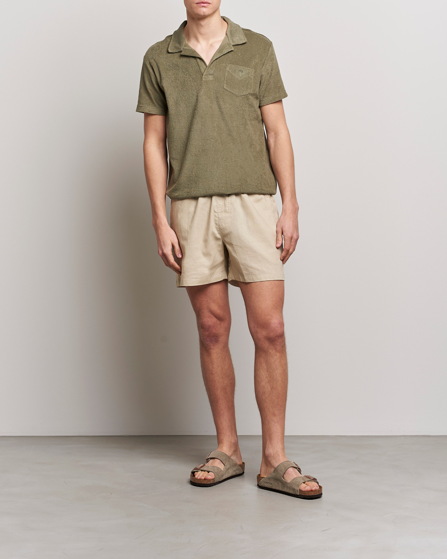 Heren | Korte broek | OAS | Linen Shorts Beige