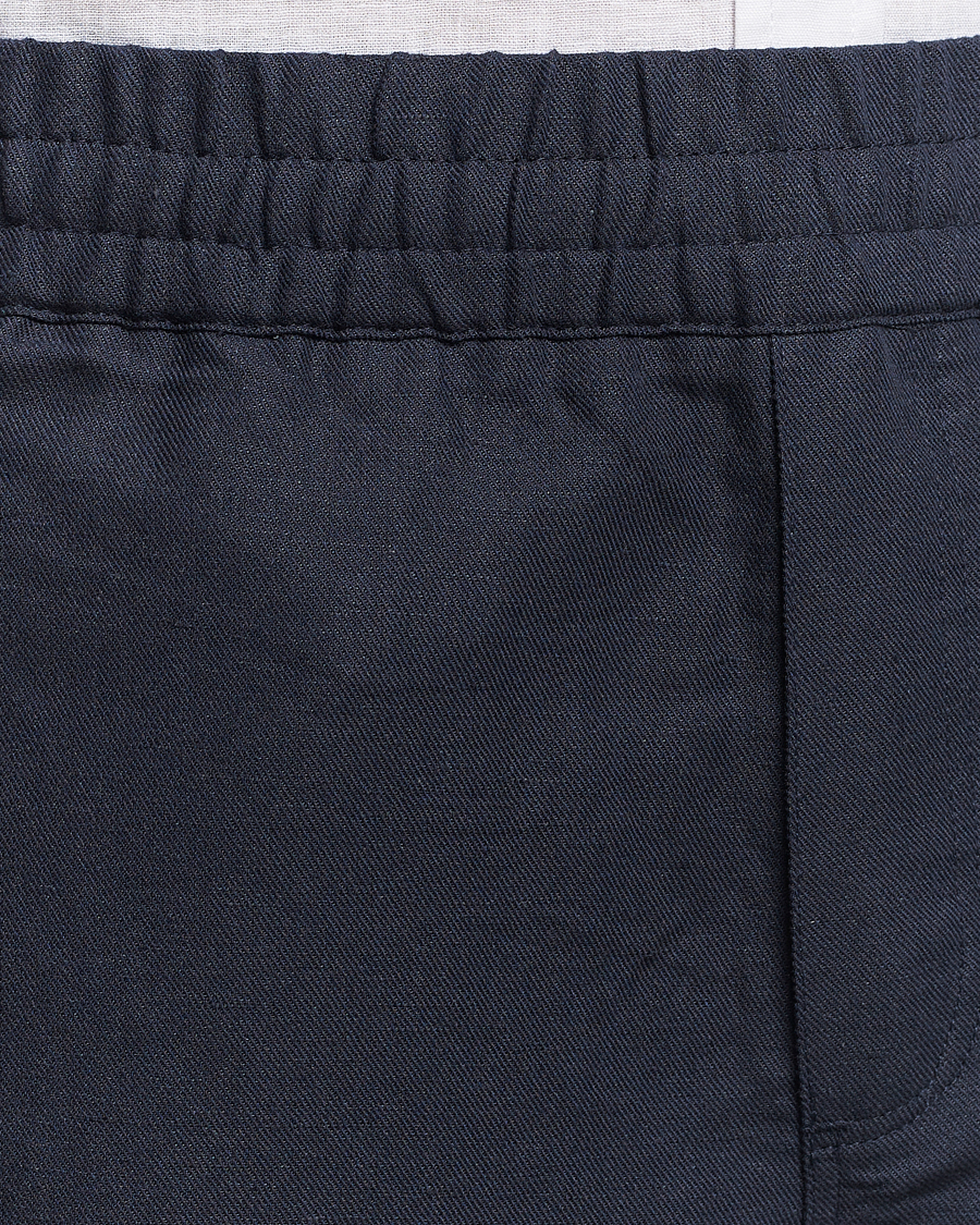 Heren | Korte broek | Samsøe Samsøe | Smith Cotton/Linen Drawstring Shorts Salute Navy