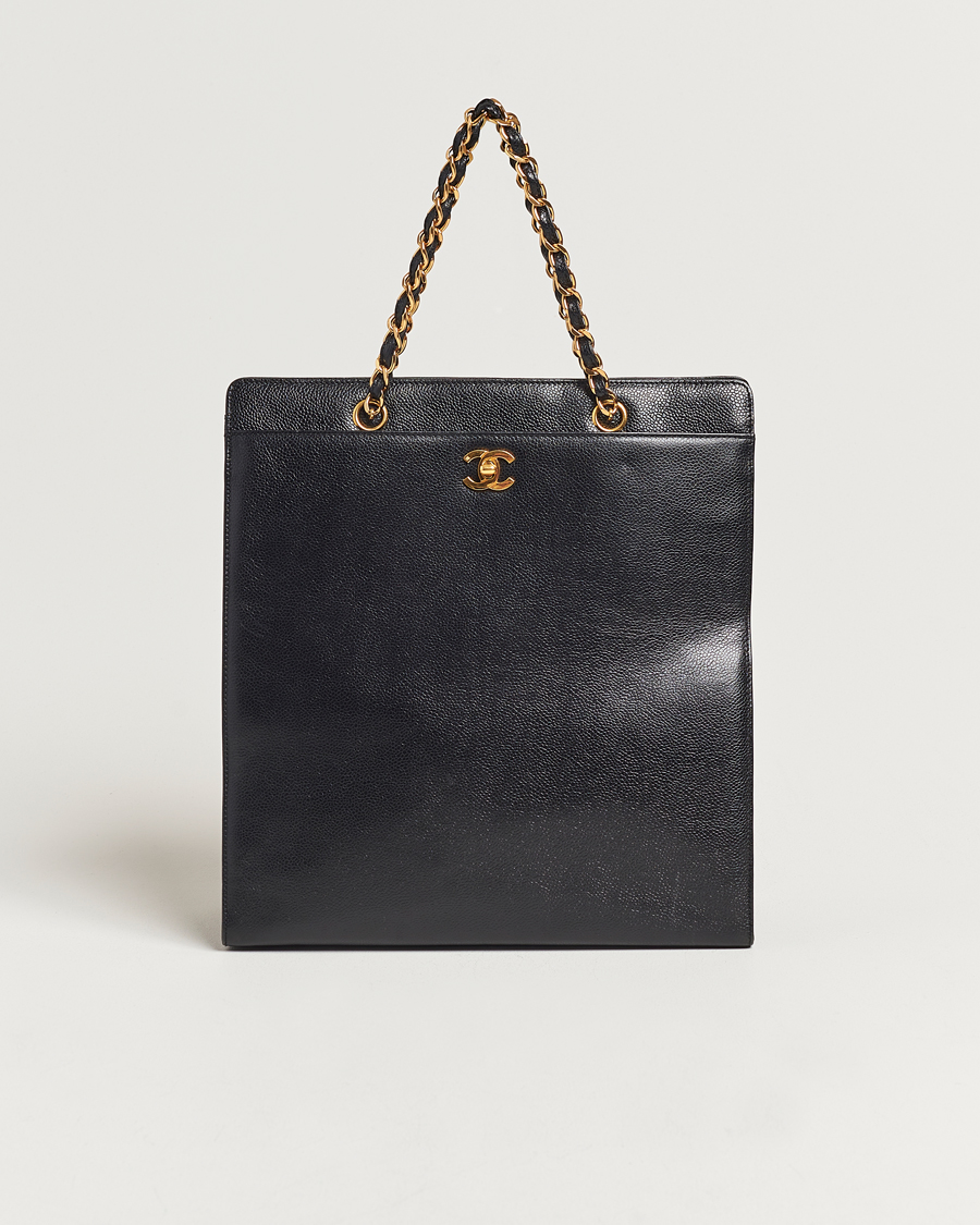 Heren | Gifts for Her | Chanel Pre-Owned | Chain Tote Bag Black
