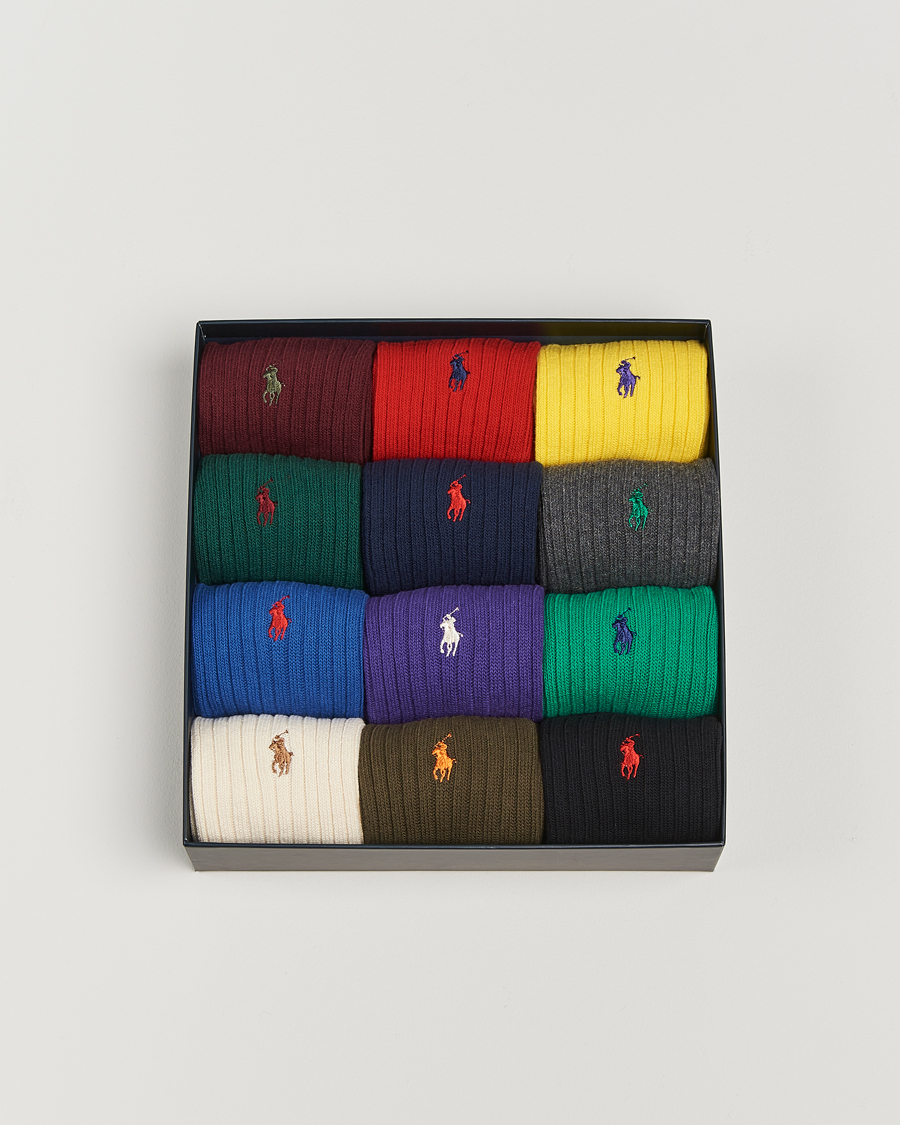 Heren | Ondergoed | Polo Ralph Lauren | 12-Pack Gift Box Cotton Ribbed Socks