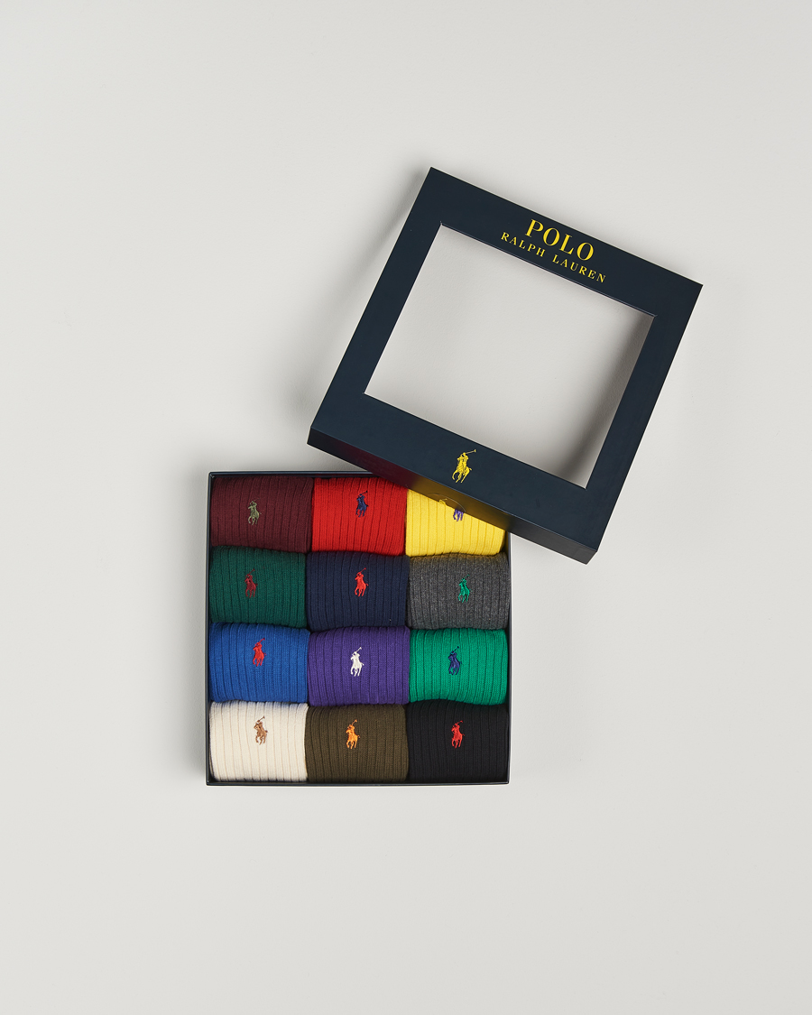 Heren | Ondergoed | Polo Ralph Lauren | 12-Pack Gift Box Cotton Ribbed Socks