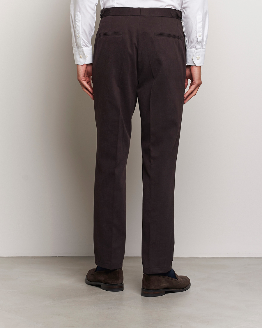 Heren | Broeken | Oscar Jacobson | Delon Brushed Cotton Trousers Brown