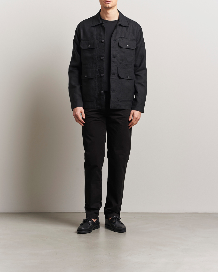 Heren | Overhemden | Belstaff | Forge Linen Overshirt Washed Black