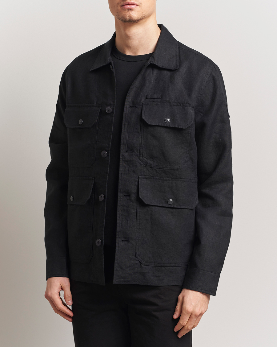 Heren | Overhemden | Belstaff | Forge Linen Overshirt Washed Black
