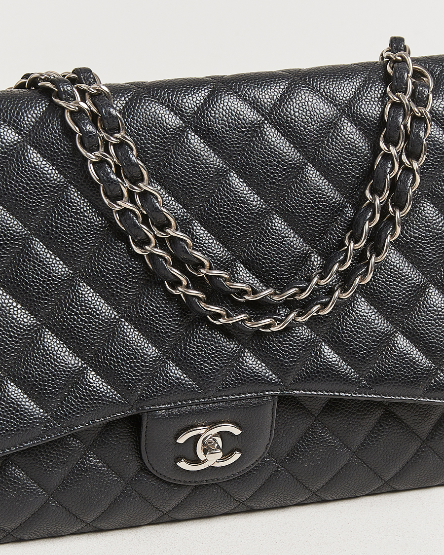 Heren | Gifts for Her | Chanel Pre-Owned | Classic Single Flap Maxi Black Caviar