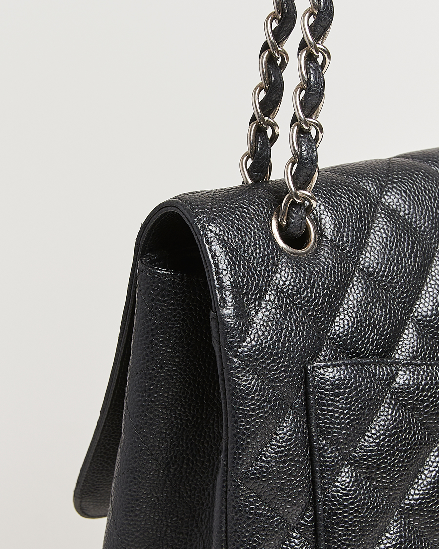 Heren | Gifts for Her | Chanel Pre-Owned | Classic Single Flap Maxi Black Caviar