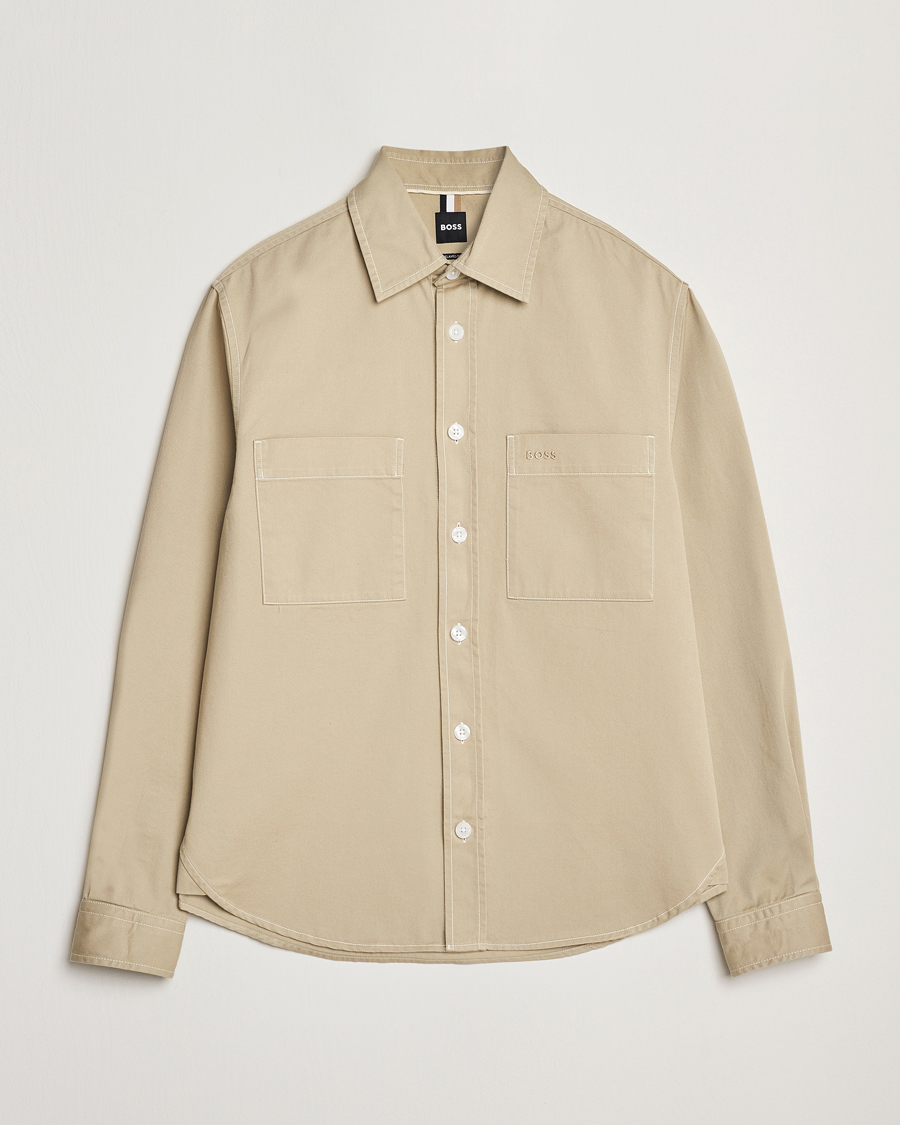 Heren | Overhemden | BOSS BLACK | Owen Pocket Overshirt Light Beige